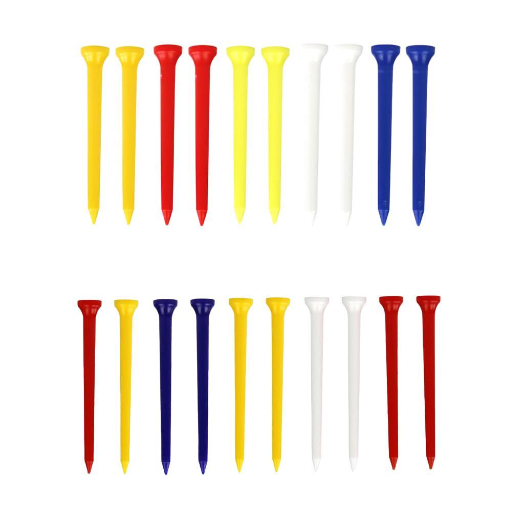 Set of 20 Bulk Golf Driving Range Tees Low Friction Plastic Golf Nails