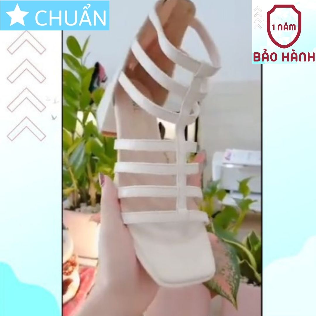 Giày Sandal Nữ Kiểu Chiến Binh 4p RO486 ROSATA tại BCASHOP Cho Cô Nàng Tự Tin Thể Hiện Cá Tính - Màu Kem