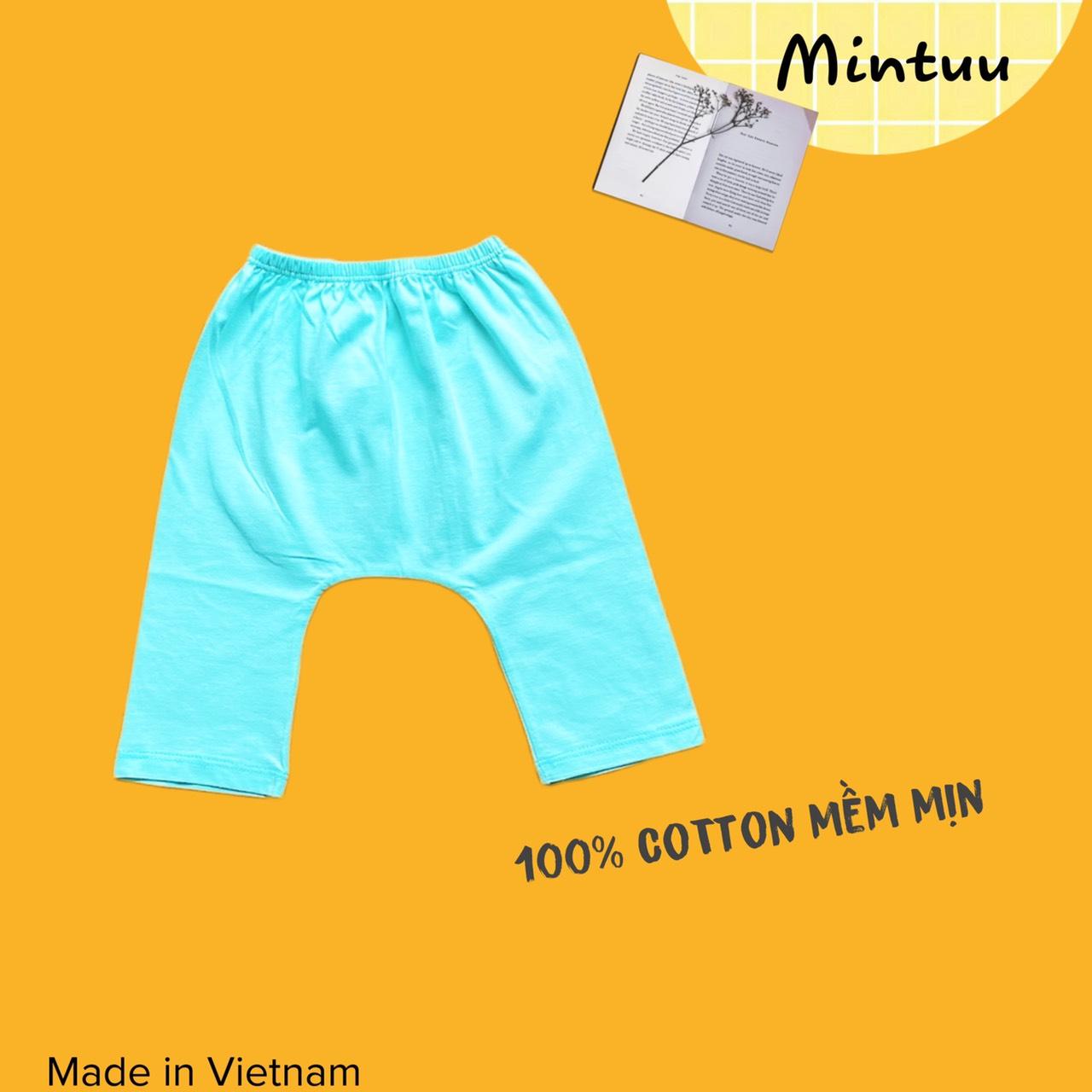 Quần đáy nêm, quần đóng bỉm màu cho bé sơ sinh thương hiệu MINTUU, chất liệu vải 100% cotton - Vàng
