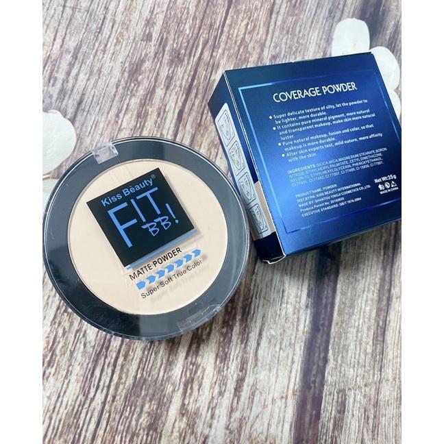 Phấn Phủ Fit BB 2 Tầng Kèm Mút, Siêu Mịn Tự Nhiên Kiềm Dầu Tốt Chắc Tay Hàn Quốc Cao Cấp