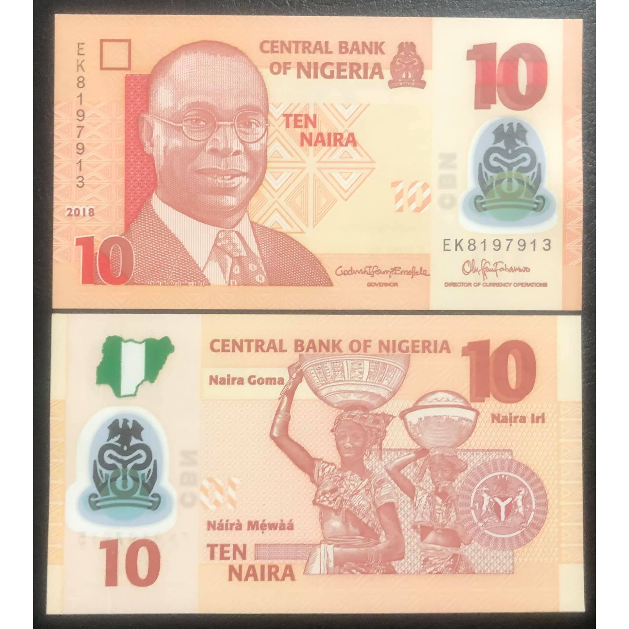 Tờ 10 Naira polimer của Nigeria sưu tầm