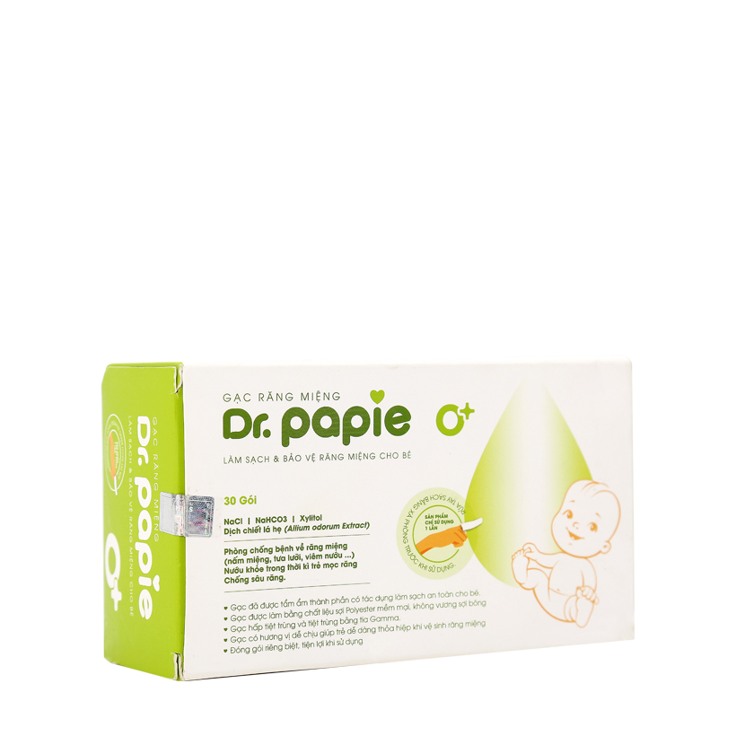 Gạc răng miệng Dr.papie (30 gói/hộp)