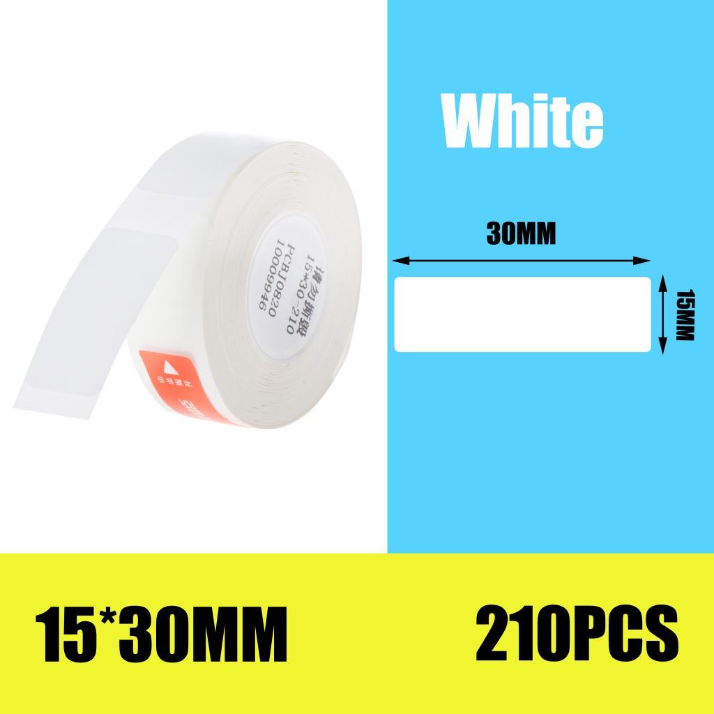Portable Wireless Thermal Label Printer With 1 Roll White 15x30mm Paper