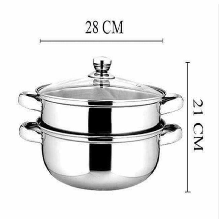 NỒI HẤP INOX 2 TẦNG ĐA NĂNG SIZE 28CM