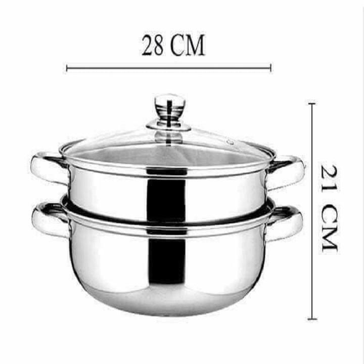 NỒI HẤP INOX 2 TẦNG ĐA NĂNG SIZE 28CM