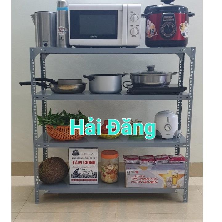 Kệ sắt v lỗ 4 tầng ,Rộng 40cm x Dài 100cm x Cao 120cm ,kệ sắt lắp ghép đa năng