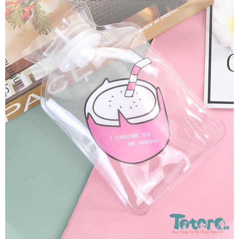 Túi chườm trong suốt Trái Cây - Trà sữa Gấu Thỏ