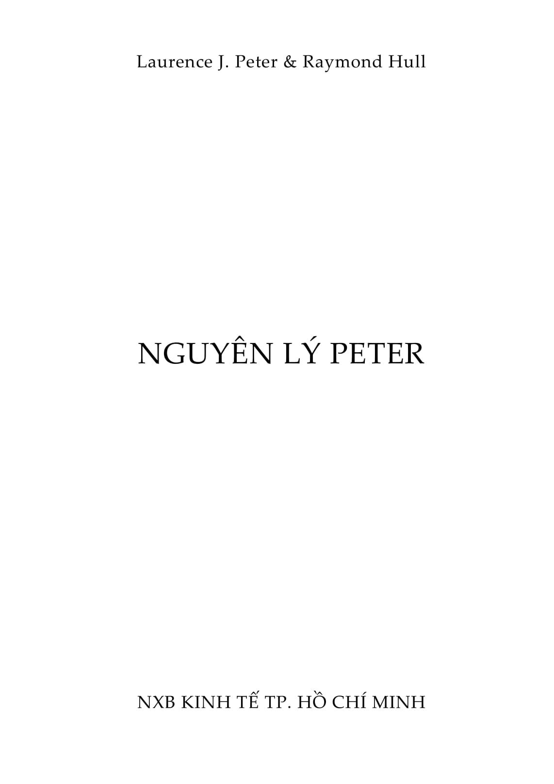 Nguyên Lý Peter - Tại Sao Mọi Thứ Cứ Sai Sai? (Tái Bản 2020)