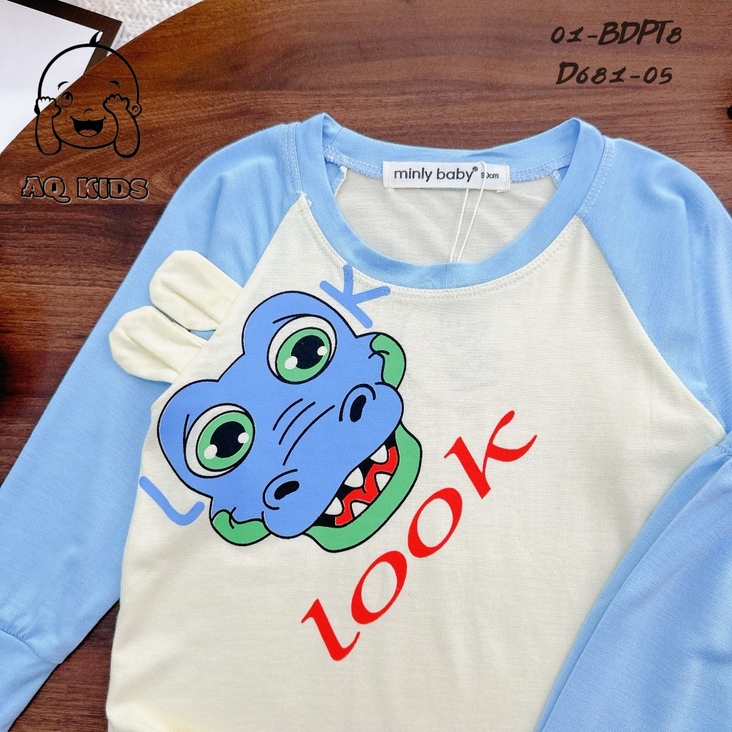 Đồ bộ ngủ, bộ ngủ dài tay cho bé họa tiết đáng yêu size 5-28kg chất cotton mềm mịn mát