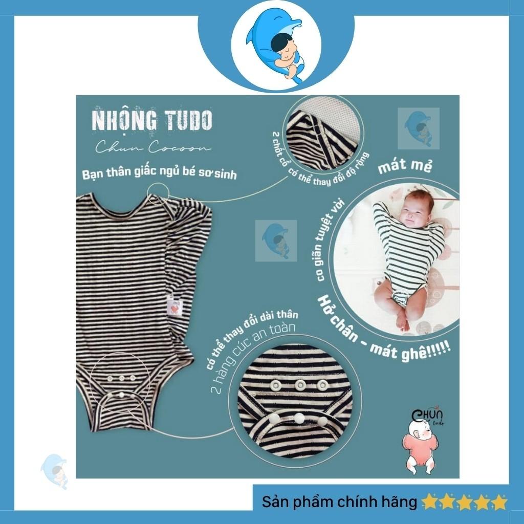 Nhộng Cocoon Hở Chân Nhộng Tudo Bé Ngủ Sâu Giảm Giật Mình, Mát, Co Dãn Cho Mùa Hè (hoặc K có điều hòa)