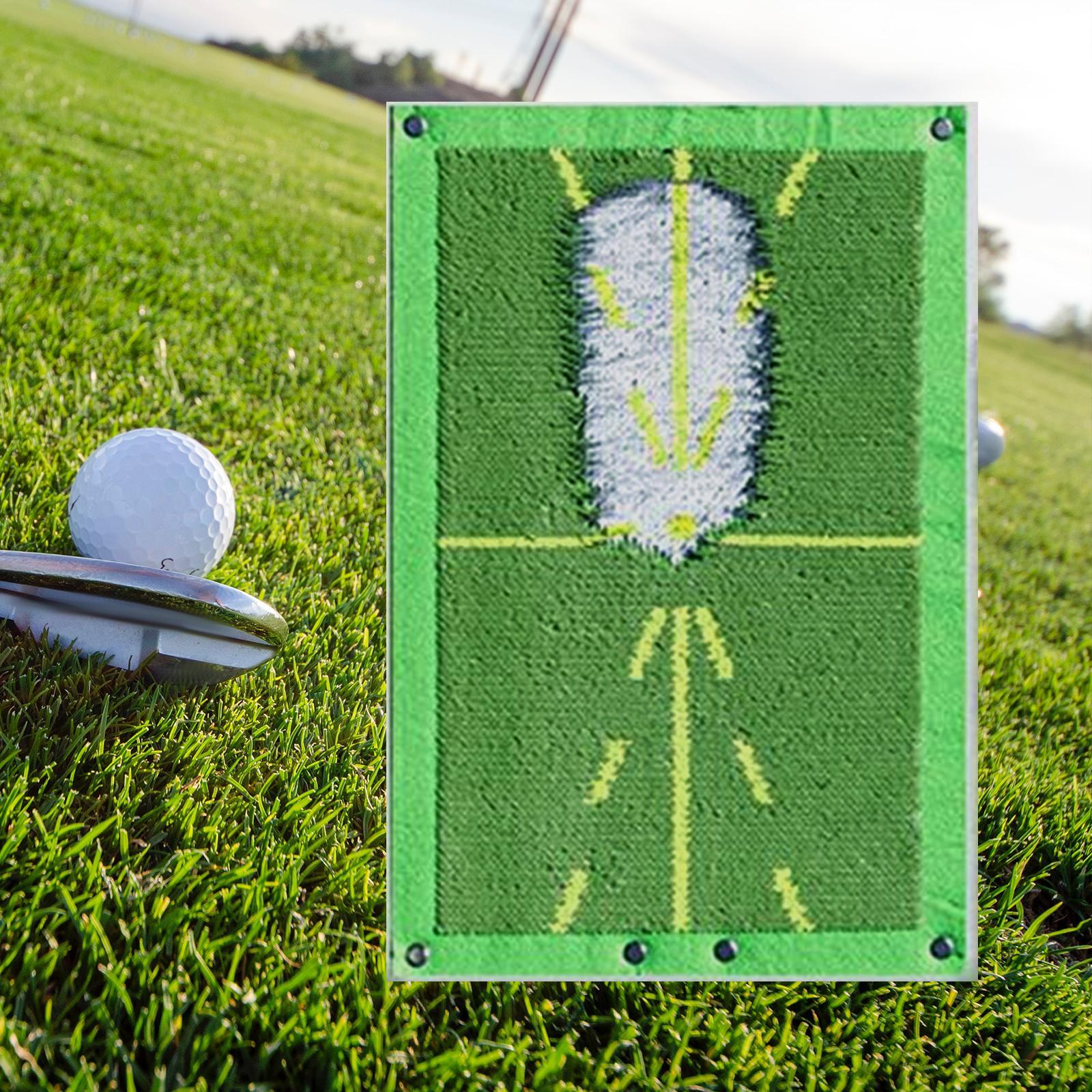 Golf Training Mat, Putting Game Golf Hitting Pad, Swing Trainer, Training Aid Rug for Outdoor Indoor Home Office Golf Gift Golf Putting Use
