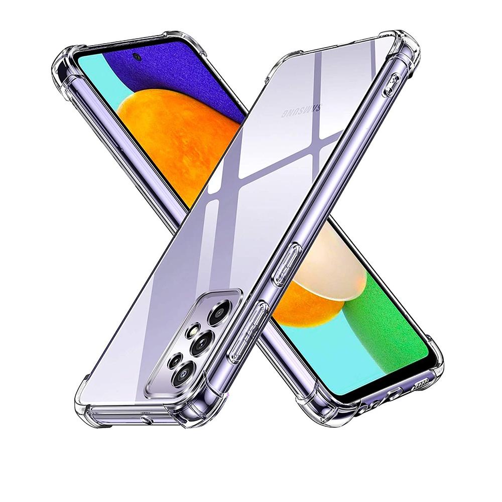Ốp lưng cho Samsung A11 A20 A22 A30 A32 A51 A52 A70 A71 A72 5G A9 2018 Silicone Trong suốt Chống sốc
