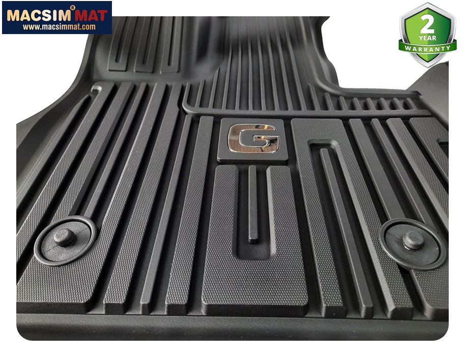Thảm lót sàn xe ô tô dành cho Mercedes G Nhãn hiệu Macsim 3W chất liệu nhựa TPE đúc khuôn cao cấp - màu đen