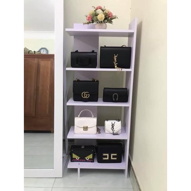 Kệ Sách Gỗ 5 Tầng Lắp Ghép Nhiều Màu Sắc
