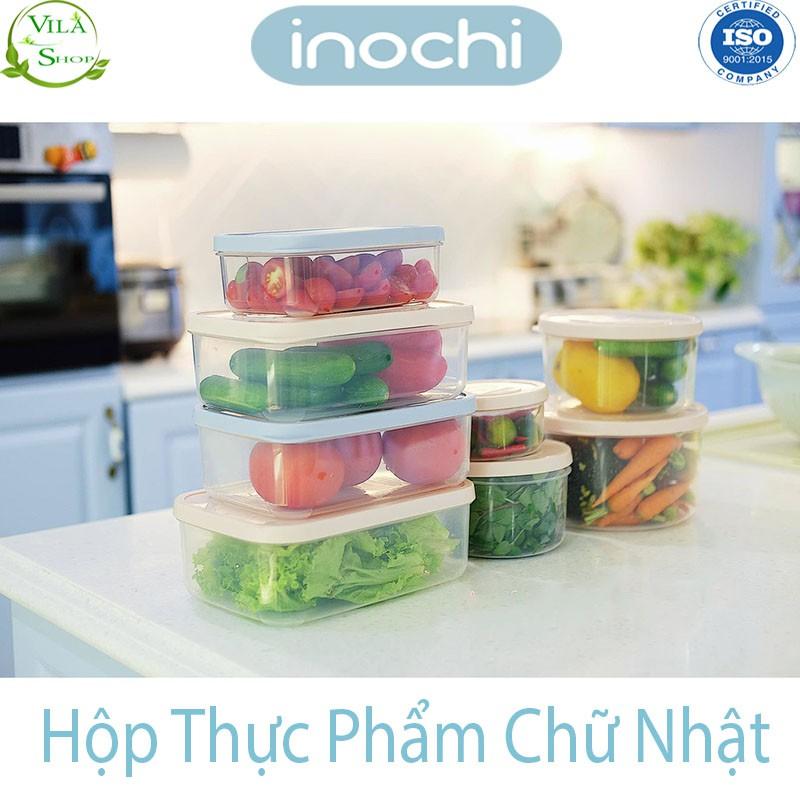 Hộp Đựng Thực Phẩm, Hộp Nhựa Bảo Quản Đồ Tươi Inochi CHỮ NHẬT, Hộp Thực Phẩm Việt Nhật Chính Hãng