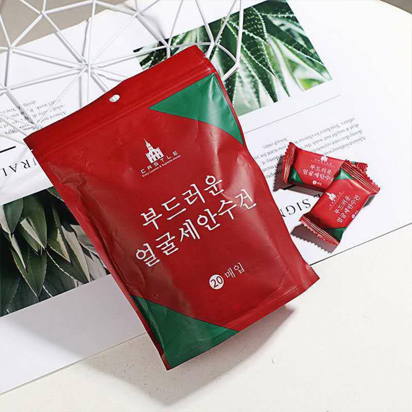 Khăn Nén Du Lịch Khăn Giấy Nén Hàn Quốc Khăn Ướt Dạng Nén Viên Hình Chữ Nhật Không Chất Bảo Quản