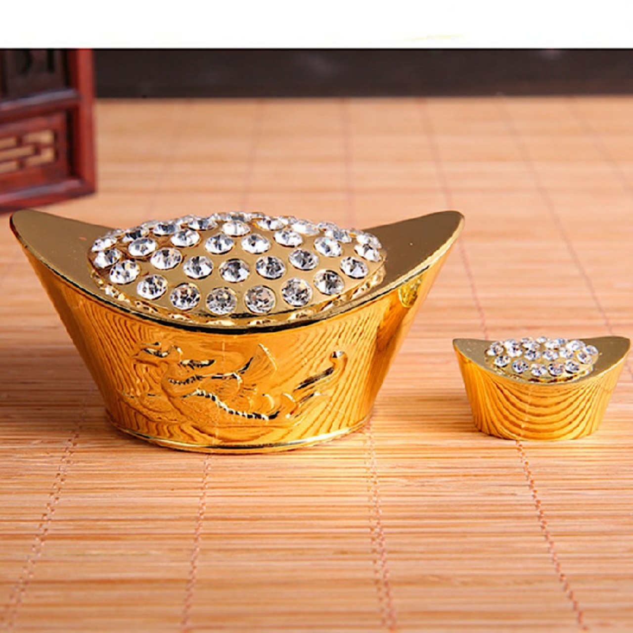 THỎI VÀNG - NÉN VÀNG THẦN TÀI GIÚP CHIÊU TÀI TỤ LỘC LOẠI 219G 1 NÉN