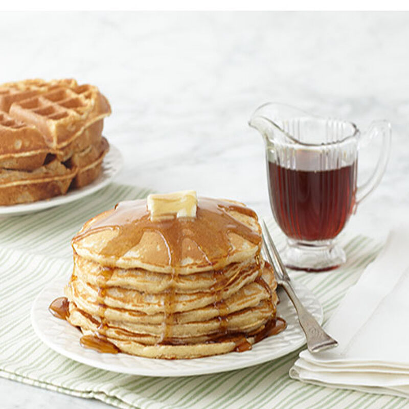 HỘP MINI BỘT BÁNH PANCAKE &amp; WAFFLE Stonewall Kitchen-Single Serve Farmhouse Pancake &amp; Waffle Mix, MẠCH NHA-VANILLA, 151g
