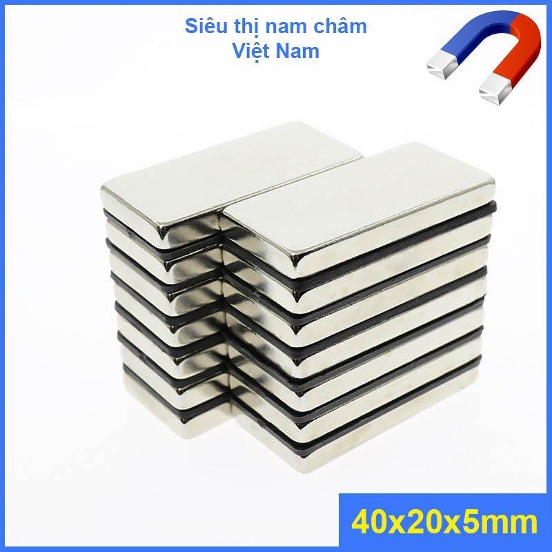 Nam châm đất hiếm 40x20x5mm từ tính siêu mạnh