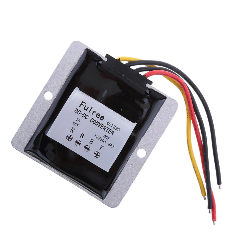 Waterproof DC/DC Converter 48V Step Down to 12V/20A 12V 20A 240W Power Supply Module