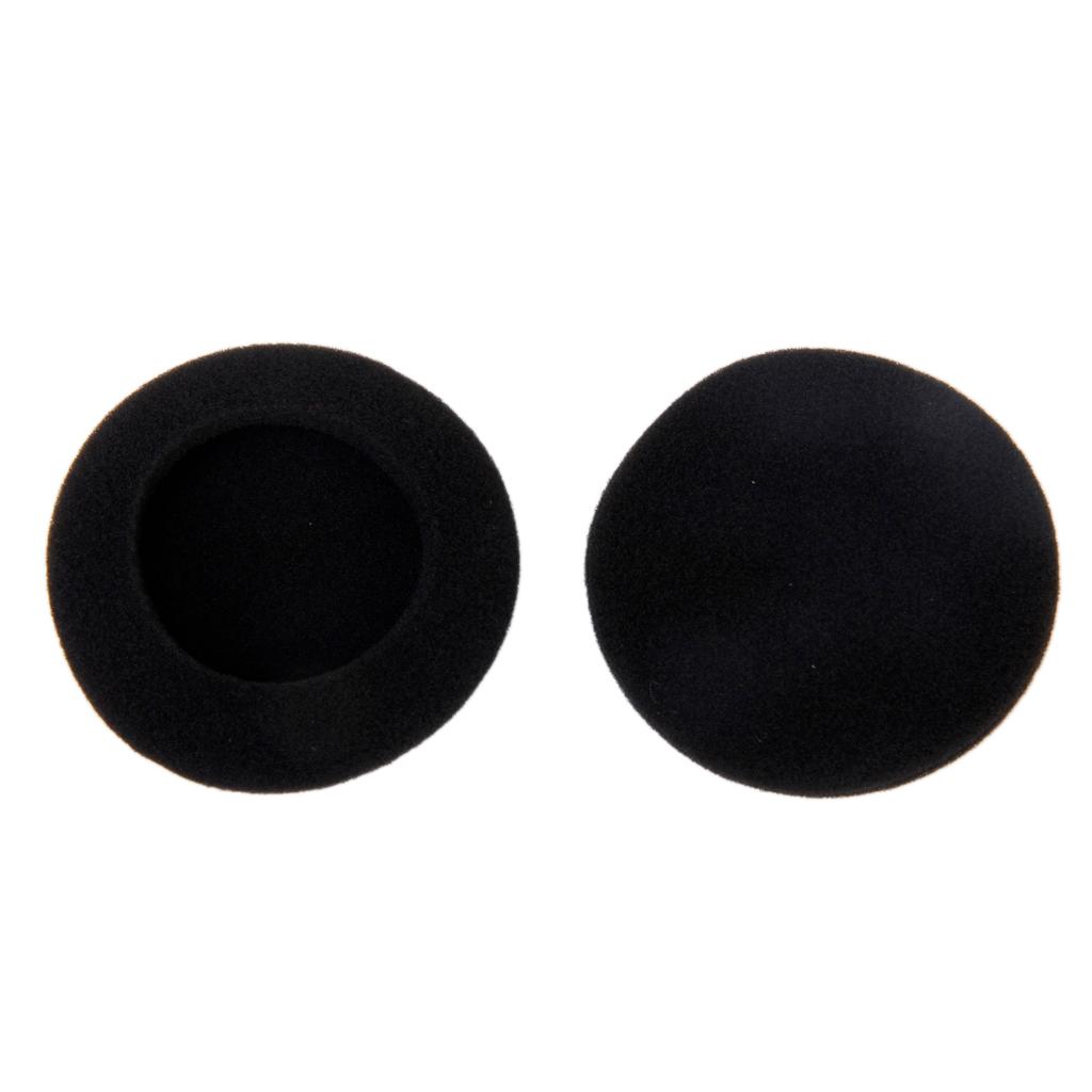 4pair 60mm Earpads Foam Ear Cushions for Helmet Black