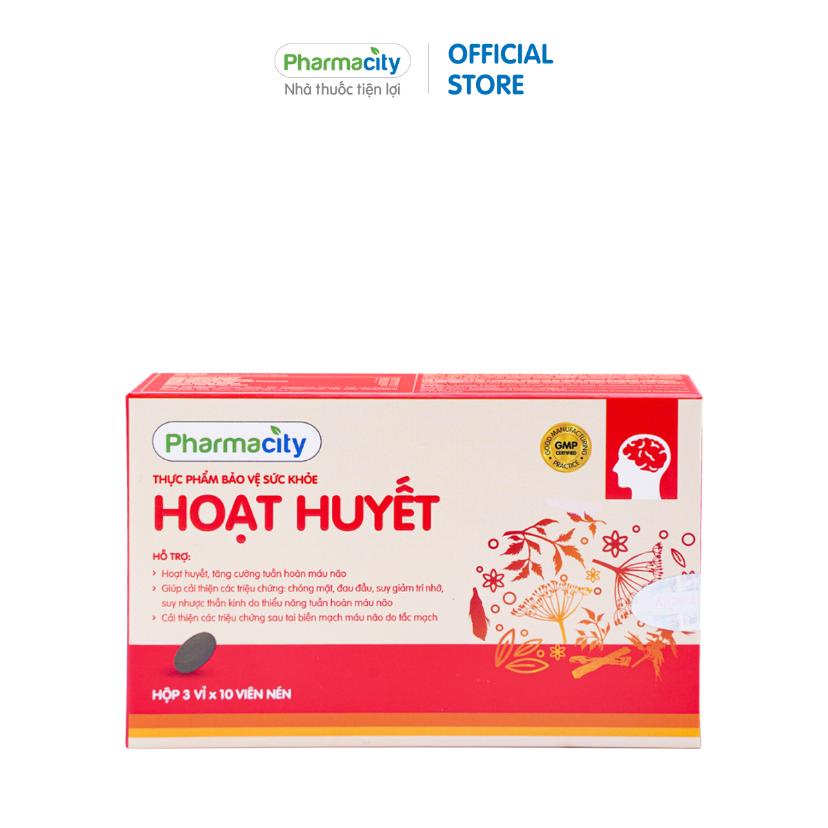 Viên hỗ trợ tuần hoàn máu, giảm chóng mặt, đau đầu Hoạt Huyết chiết xuất dược liệu