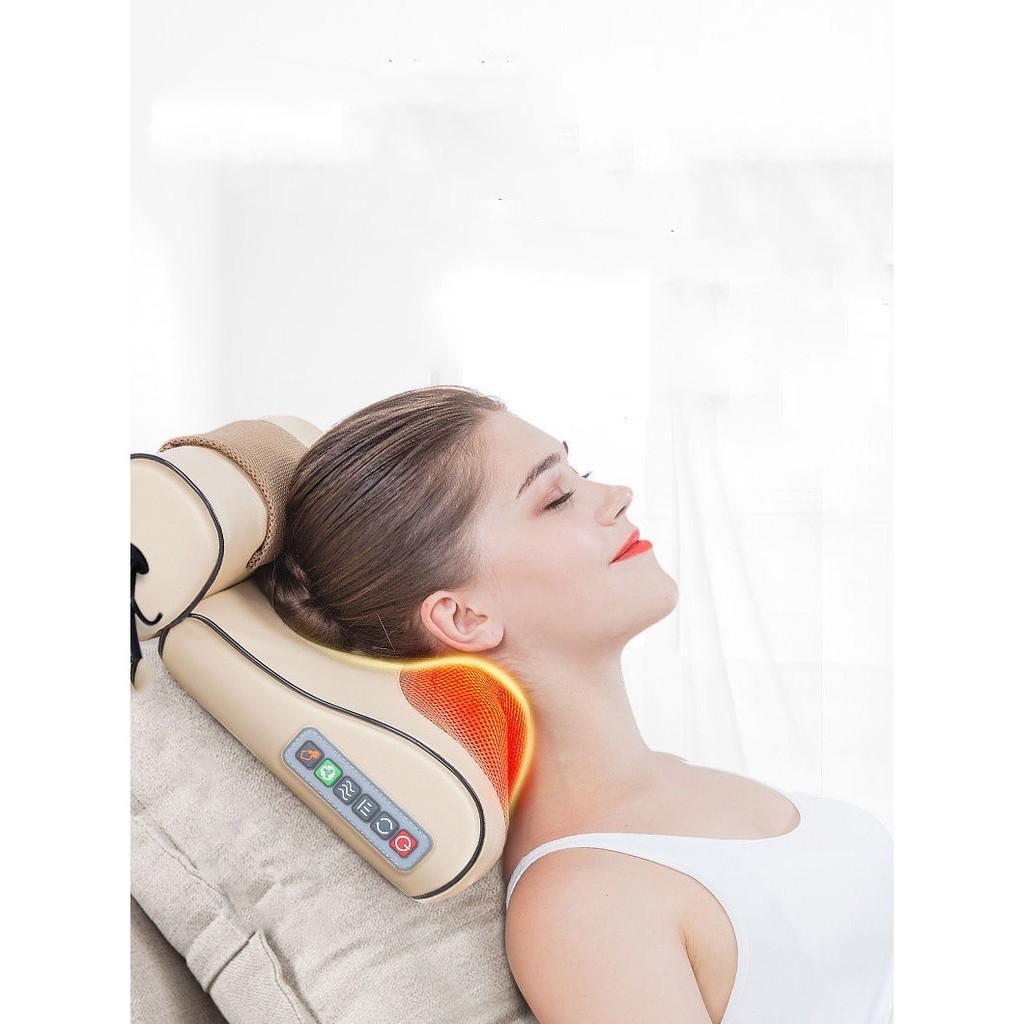 Gối massage Cổ hồng ngoại Thế hệ mới X436 Trị liệu Cổ, Vai Gáy, Cột sống lưng Chất liệu Da, Vải chống thấm nước