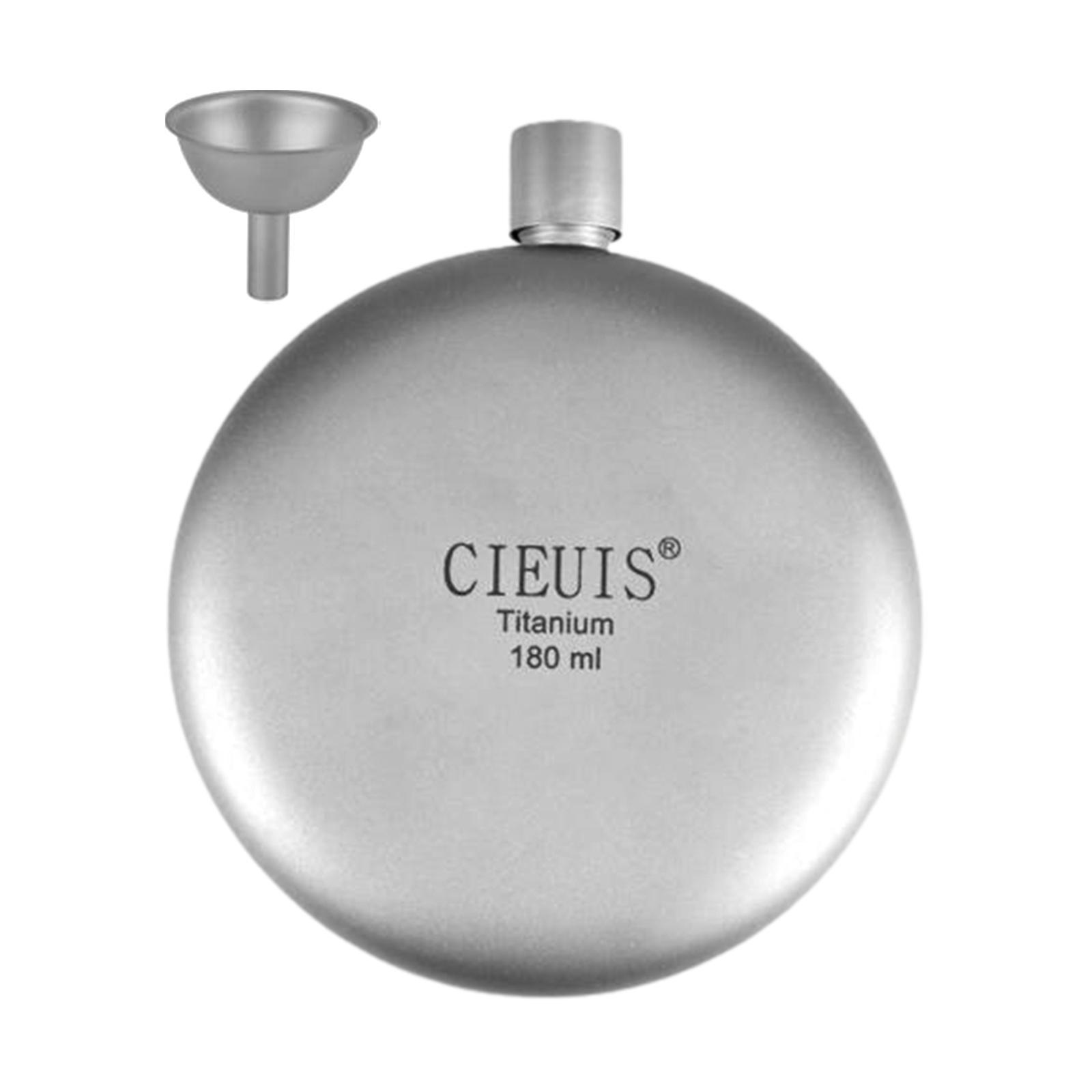 Titanium Hip Mini Portable 180ml Drinking Cup Pot Drink Bottle for Hiking