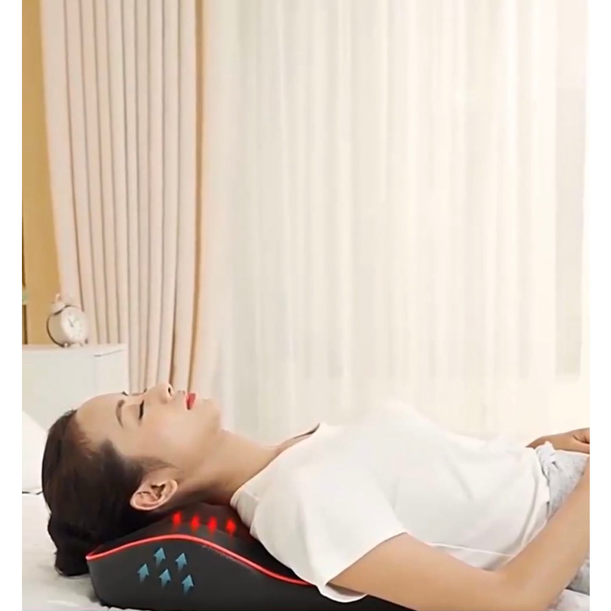 ￼Gối Mát Xa Cổ Vai Gáy HAIZIN - Máy Masage cổ vai gáy đa năng cao cấp BH12T