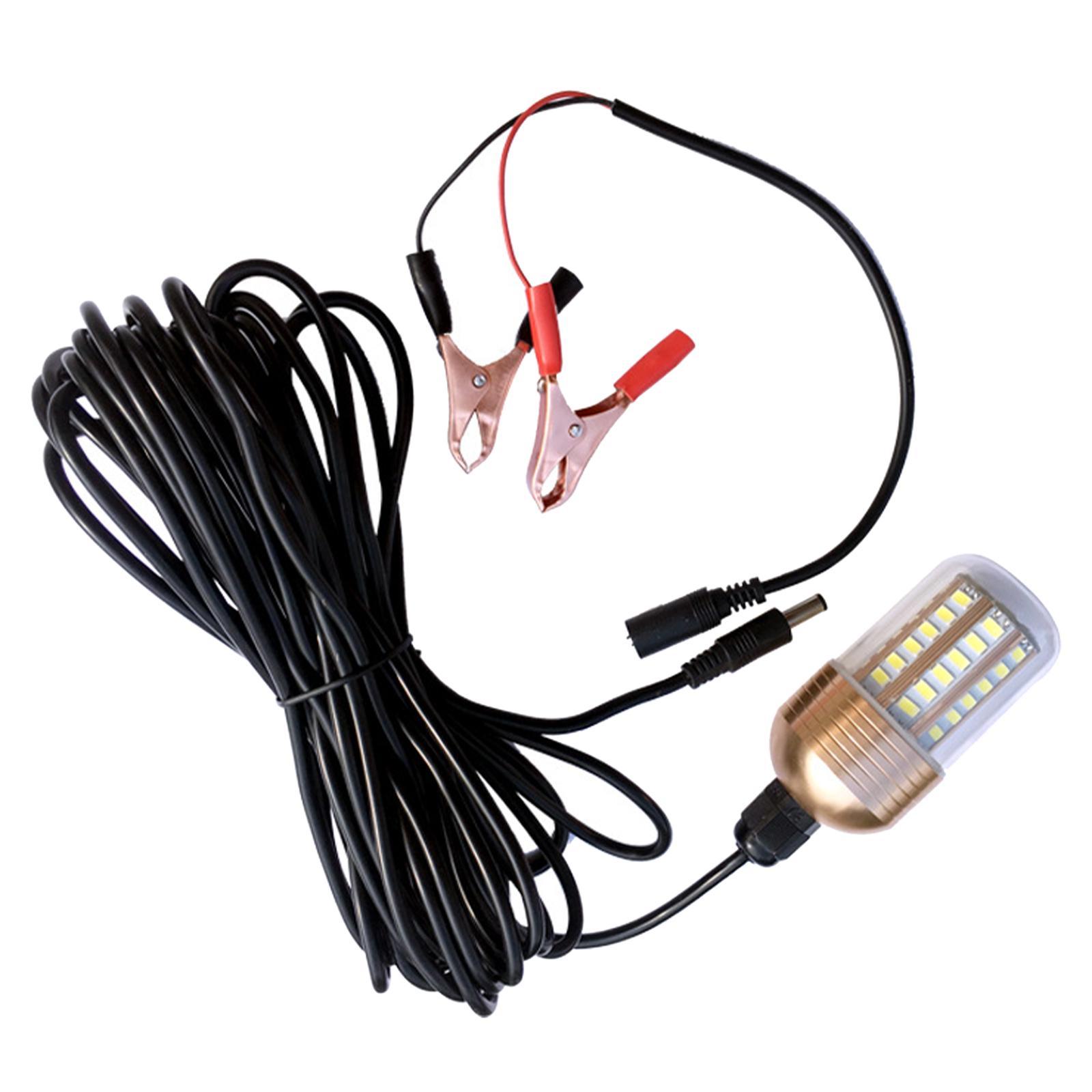 LED Submersible Fishing Night Light Underwater Fish Lure Bait Finder Lamp