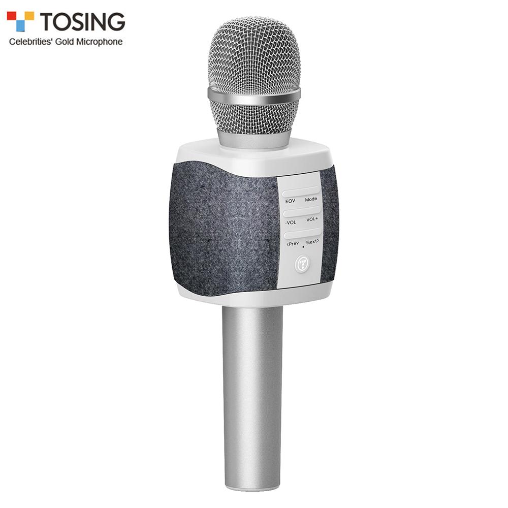 Micrô Karaoke không dây TOSING 027 Loa Bluetooth 2 trong 1 Hát & Ghi âm Cầm tay Đầu máy KTV di động cho - Màu xám