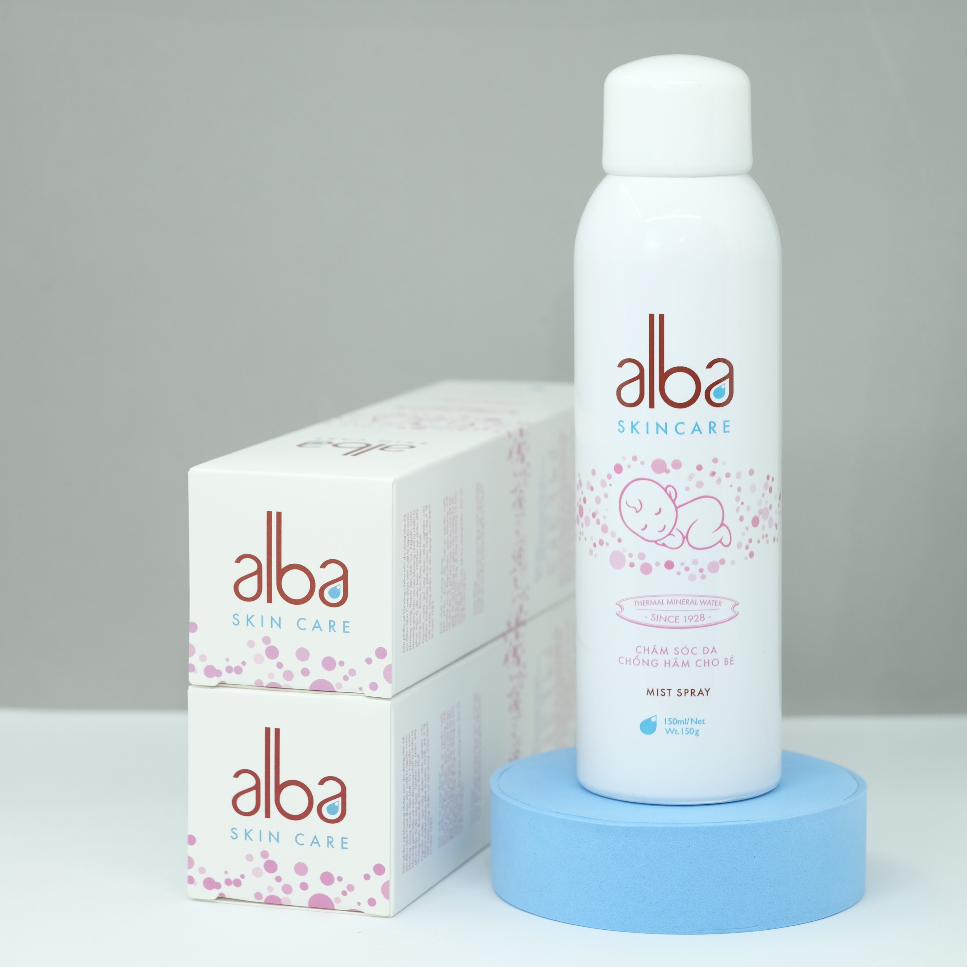 Xịt khoáng Alba Skin Care - Chăm sóc da chống hăm cho bé