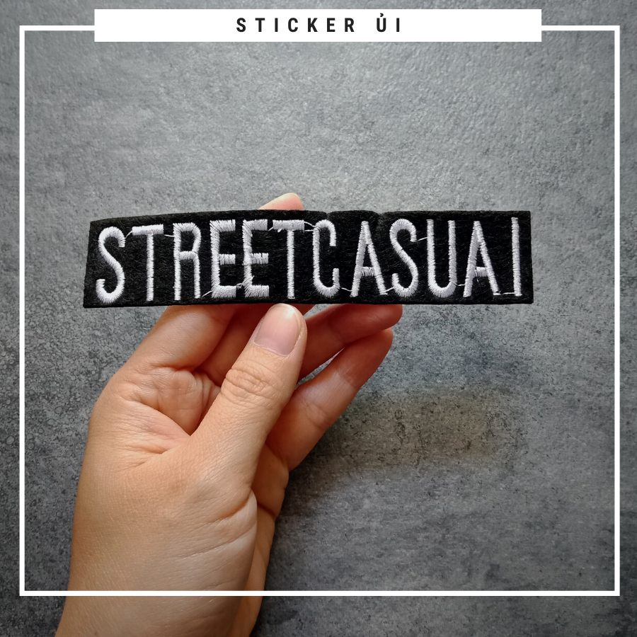 Phụ kiện trang trí áo thun tay lỡ unisex: Logo Sticker Patch Ủi Quần Áo, BALO, quần jogger chuẩn local brand streetstyle