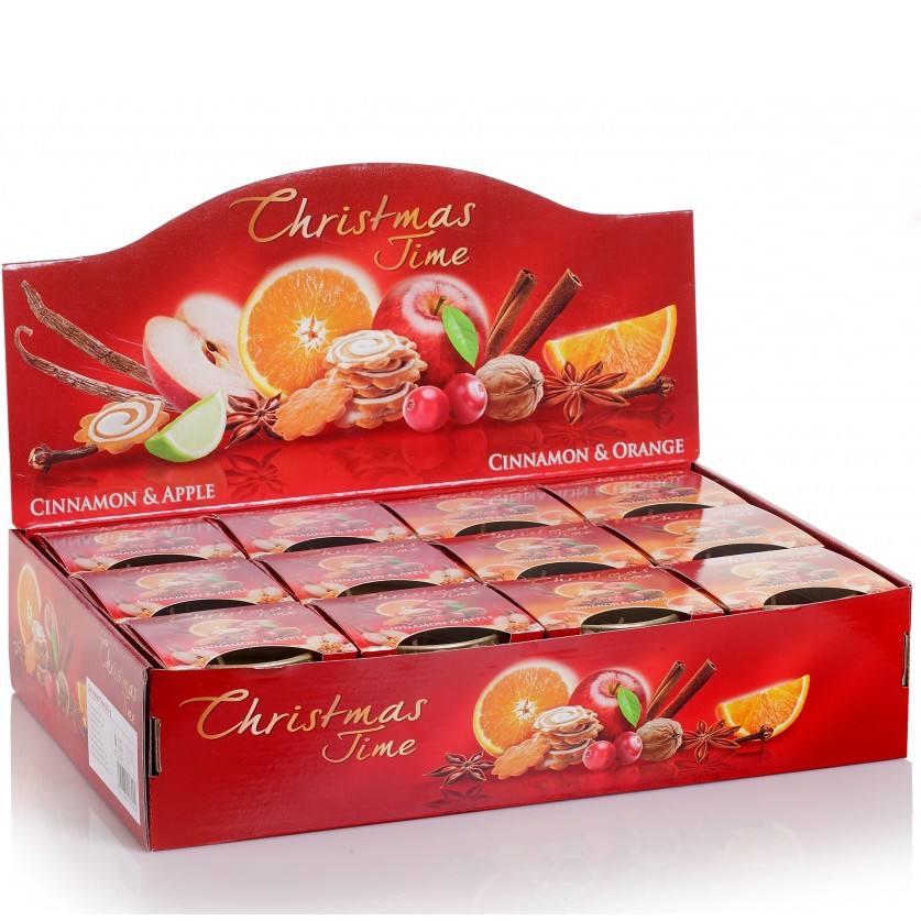 Ly nến thơm tinh dầu Bartek Christmas Time 115g PTT028493 - bánh táo, cam, quế (giao mẫu ngẫu nhiên)