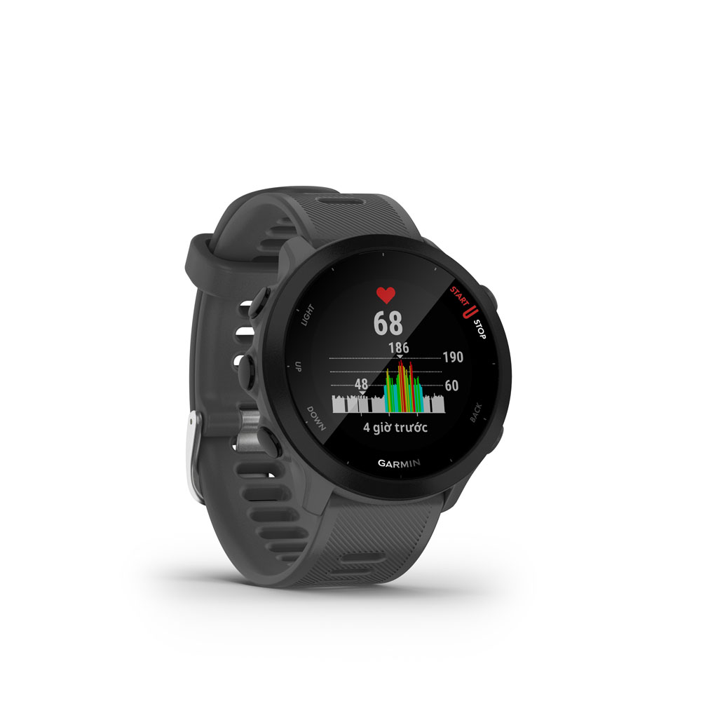 Đồng Hồ Thông Minh Garmin Forerunner 55 GPS (Black/Whitestone/Aqua/Monterra Grey) - Hàng Chính Hãng