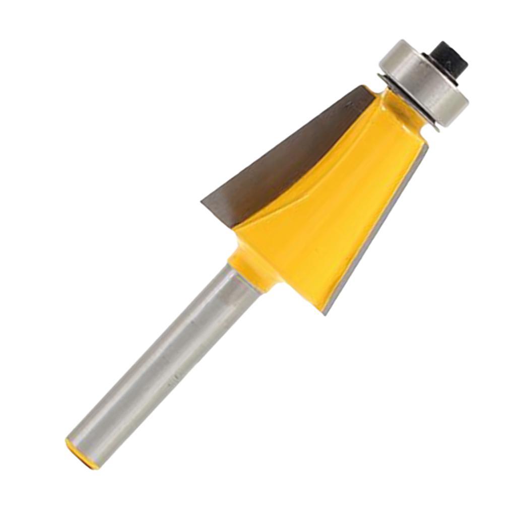 2xWoodworking Chamfer/Bevel Edging Router Bit with 1/4inch Shank