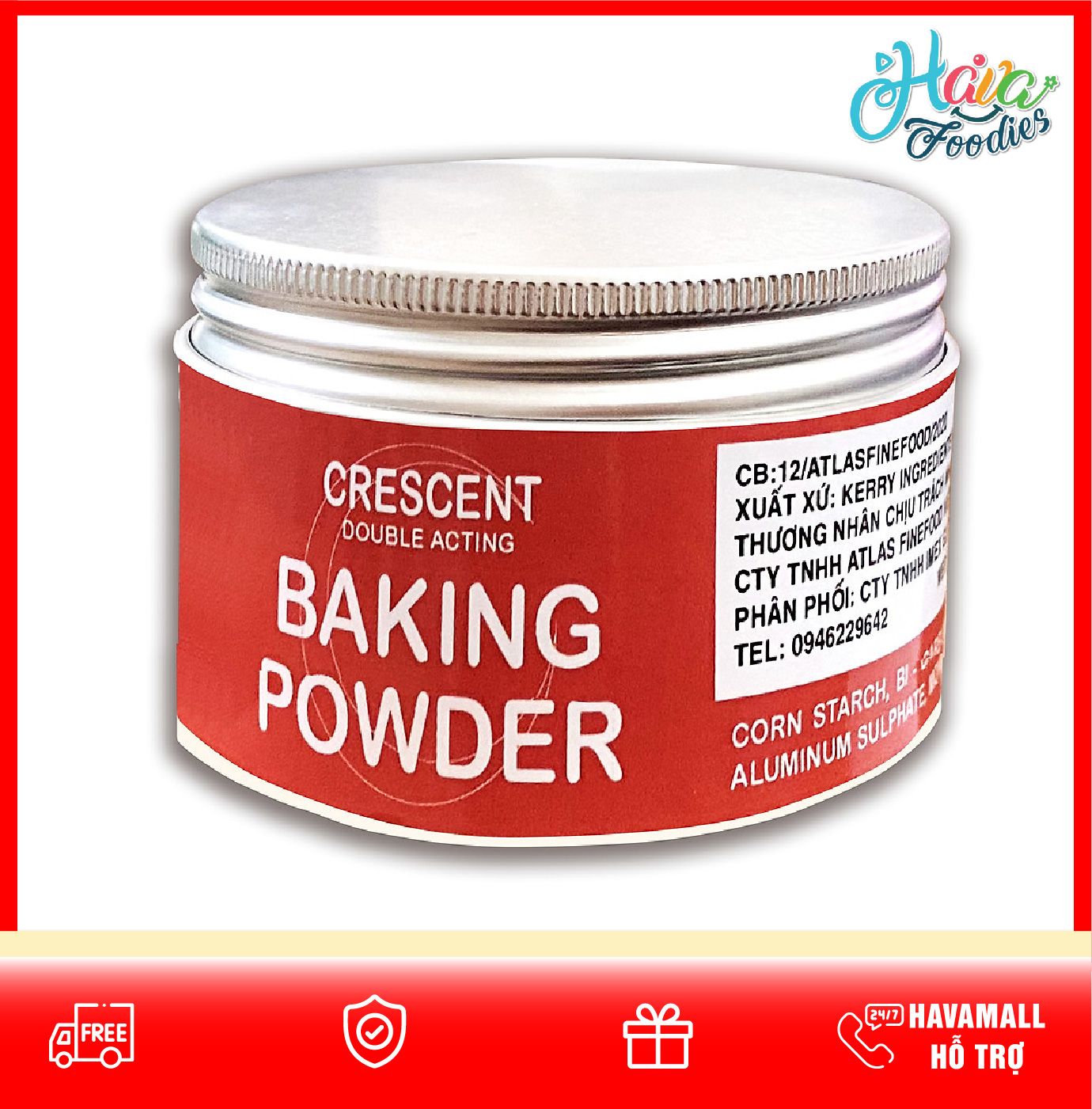 Bột nở Crescent Double Acting Baking Powder 100g