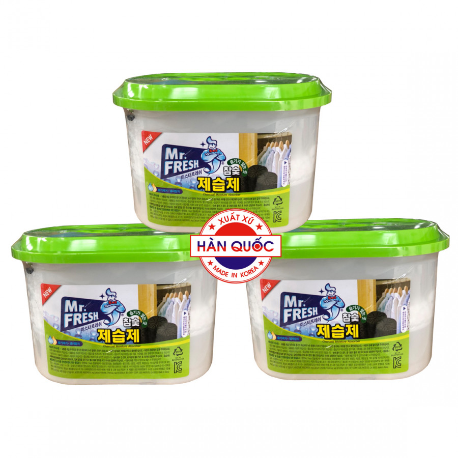 Combo 3 Hộp Hút Ẩm Than Hoạt Tính Mr.Fresh Hàn Quốc