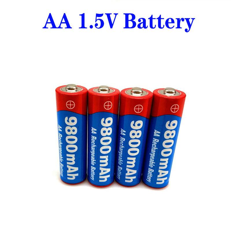 2021 New2~20 cái/lốc Thương hiệu pin sạc AA 9800mah 1.5V Mới Alkaline Sạc batery cho đèn led đồ chơi mp3 Màu sắc: 20 cái