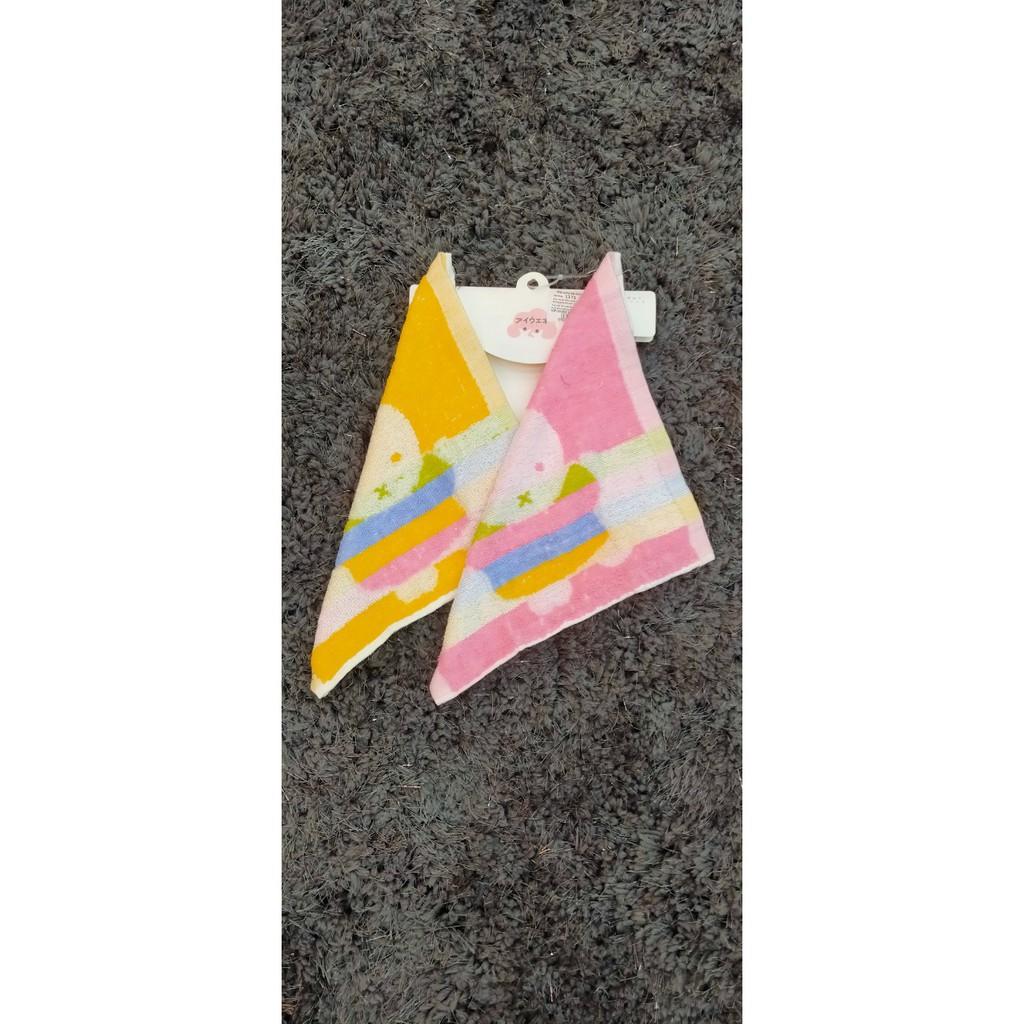 Khăn rửa mặt khăn vuông hình con thỏ 1171, chất liệu cotton 100% , thương hiệu Aiueo Nhật Bản.