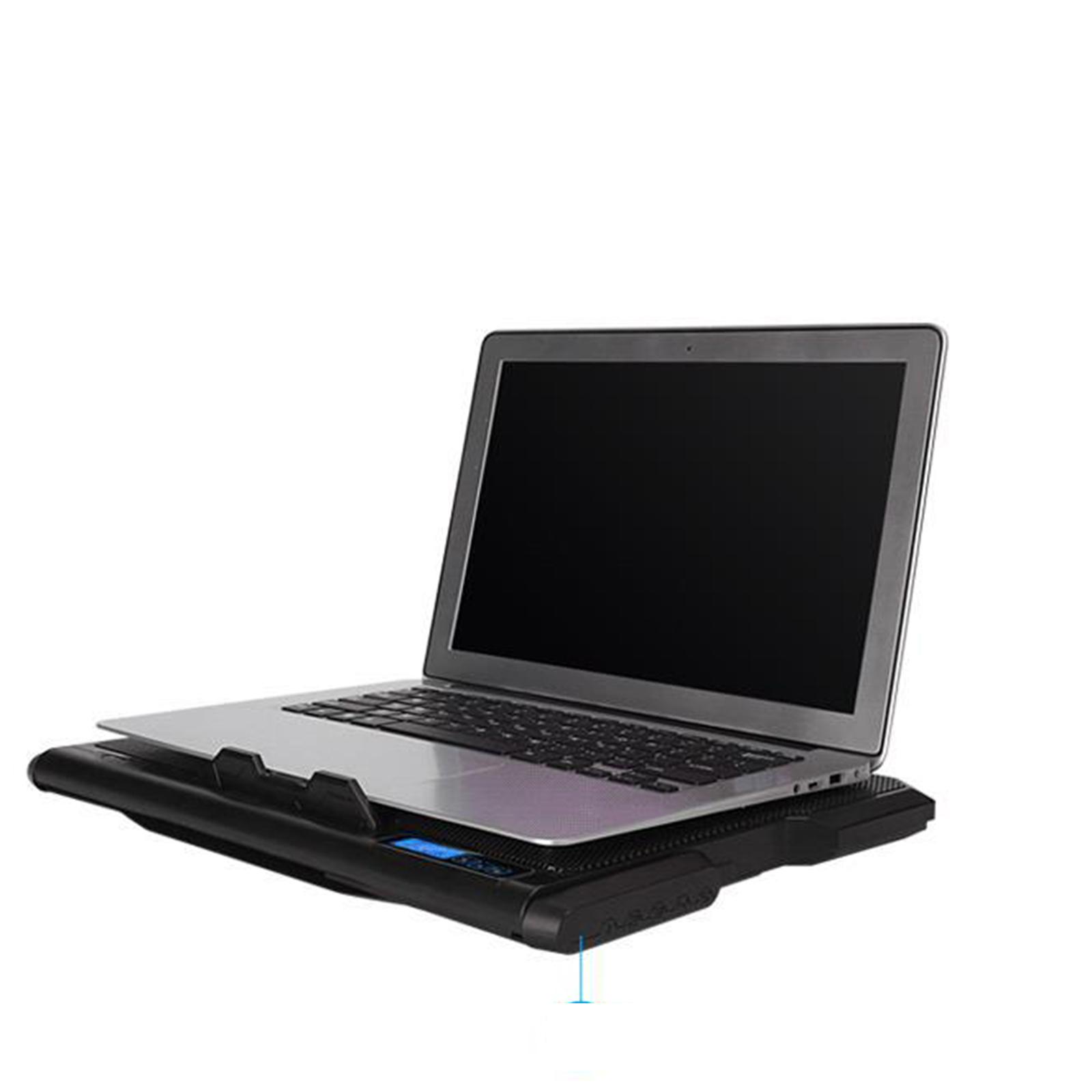 Laptop Cooling Pad, Laptop Cooler Pad 6 Quiet Led Fans Dual USB Powered Gaming Laptop Cooling Stand for Laptop Computer, Wind Speed Adjustable