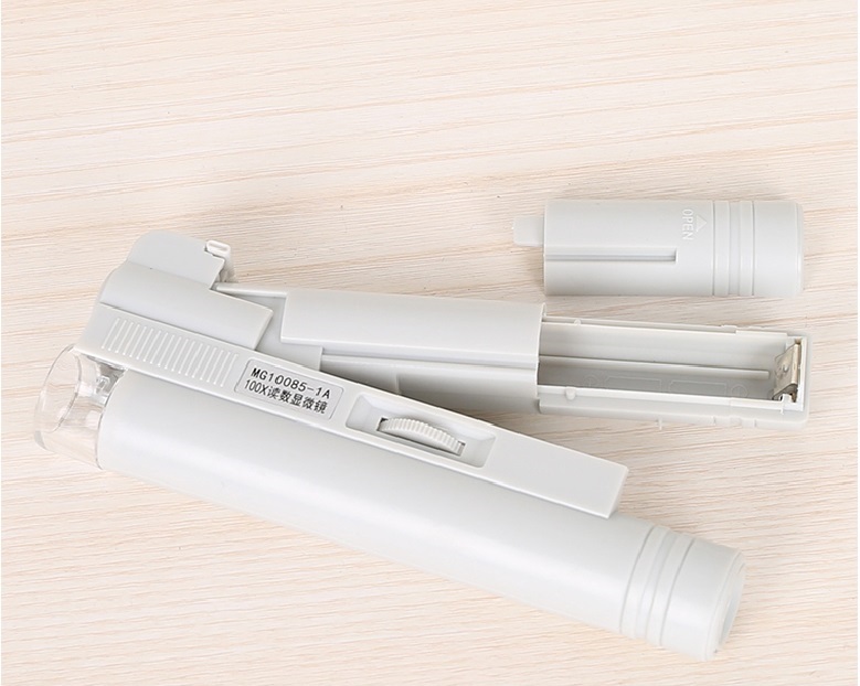 Kính lúp 100X cầm tay mini có đèn trợ sáng soi vật chi tiết nhỏ siêu nét chuyên dụng, chất liệu nhựa ABS cao cấp C2