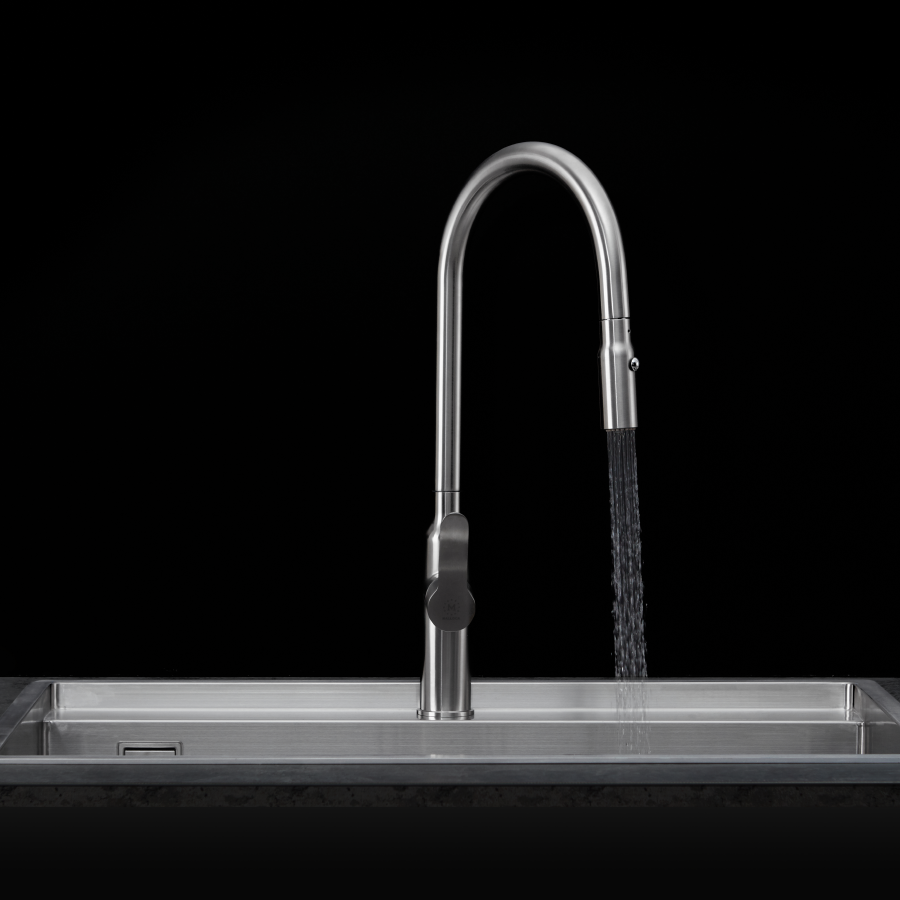 Vòi rửa chén inox - Dây rút Malloca K046-S