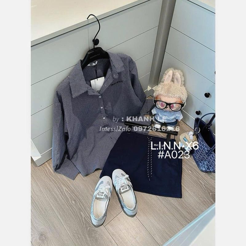 Set Miu miu sơ mi kẻ quốc dân mê quá trừiiii️️️ BY JOLIE