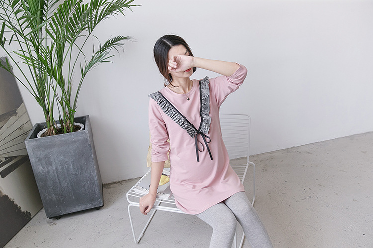 Áo bầu thu đông dáng dài thun cotton AB1197
