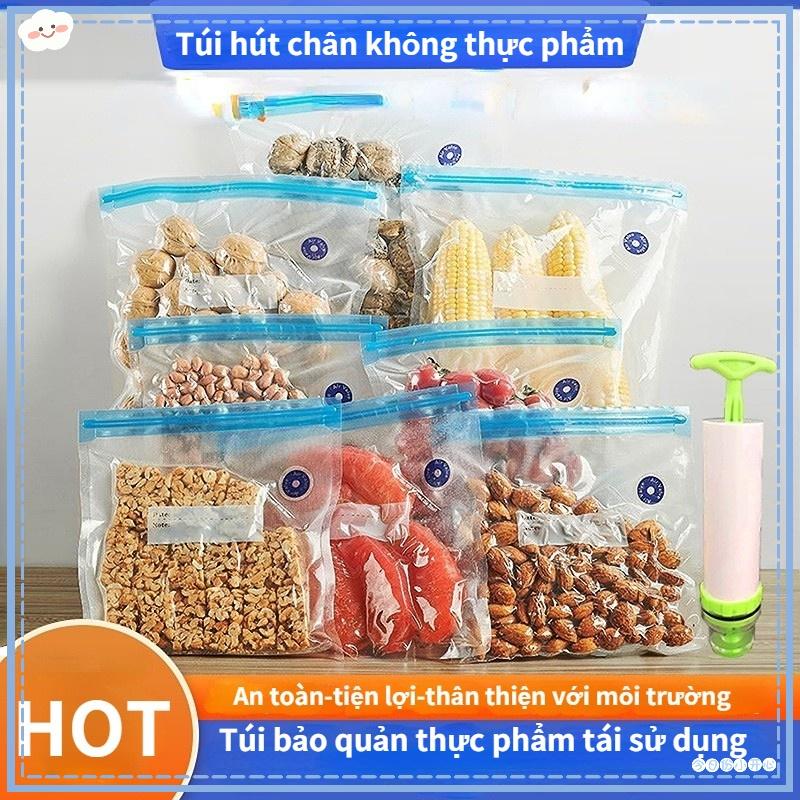 Túi Hút Chân Không Bảo Quản Thực Phẩm Tiện Lợi An Toàn Có Thể Tái Sử Dụng Thân Thiện Với Môi Trường