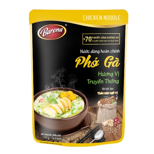 Nước Dùng Phở Gà Barona 145g tươi ngon chuẩn vị không cần nêm nếm