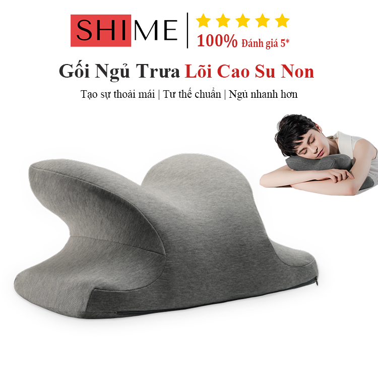 Gối văn phòng SHIME, Gối ngủ trưa lõi cao su non, thiết kế đặc biệt giúp ngủ nhanh hơn, không tê tay khi phải ngủ trên bàn làm việc