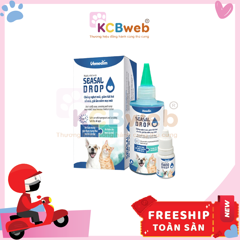Seasal Drop nước nhỏ mũi cho chó mèo - Vemedim