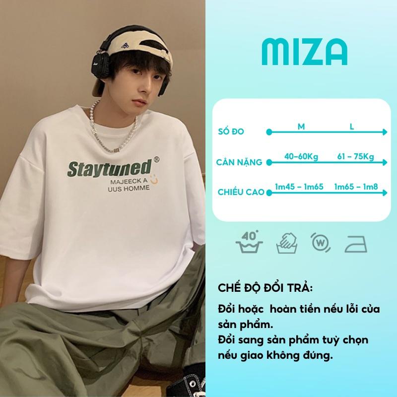 Áo thun unisex form rộng nữ nam phông unisex cổ tròn cotton oversize giá rẻ in hình ulzzang freesize STAYTUNED